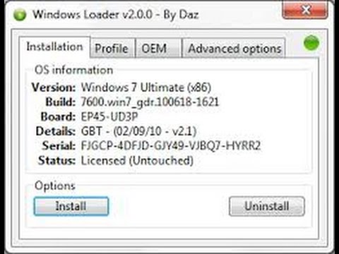 Windows Loader V2.1.1 By Daz
